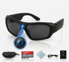 Sportbrille mit Kamera, Mini Action Kamera, 4K Auflösung, 64 GB, 16:9 Bildformat