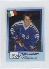 1992 Semic Hockey Snickers Stickers Removed from Backing Alessandro Badiani 02ro