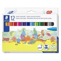 Staedtler® Noris® 340 Jumbo Fasermaler, Kartonetui Mit 12 Fasermalern In