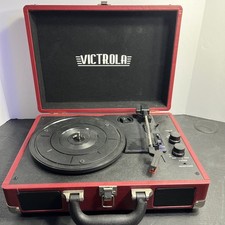Victrola VSC-550BT Red Turntable Record Player 3 Speed UnTested, No Cord. 1158