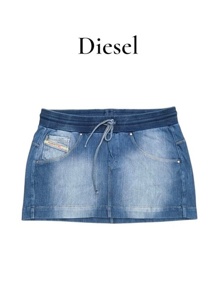 Women Diesel Skirt Navy Cotton S