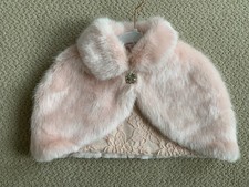 Joyfolie Kendra Faux Fur Jacket In Ivory Size 4T NWT