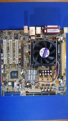 ASUS K8S-LA Motherboard 512MB RAM CPU Backplate and Matrox Dual VGA Video Card
