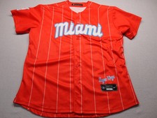 Miami Marlins Jersey Mens 2XL Red Sugar Kings MLB Baseball Burger 36 Nike
