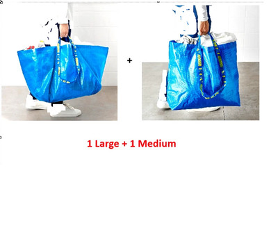 Large+Medium IKEA Shopping Bag Durable GroceryLaundry-Frakta-1X19Gal &1X10Gal