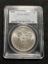 1885 MORGAN SILVER DOLLAR PCGS MS62