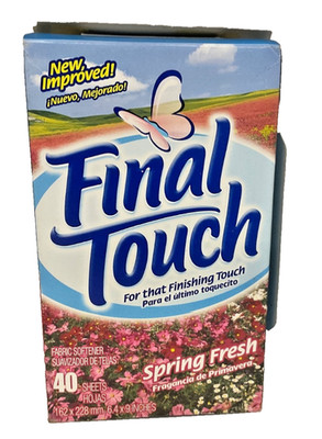 Final Touch Fabric Softener Sheets, Spring Fresh Scent, 40 sheets, VTG 2004