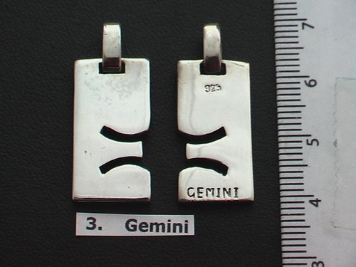 Prendas para el torso colgante de signo estelar del horóscopo de plata esterlina 925 maciza. Varios. 6 g - Imagen 15 de 21