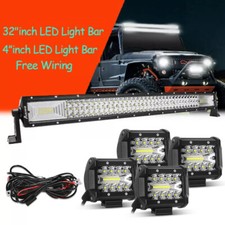 Offroad 432inch Led Work Light Bar Combo Kit For Jeep Truck Suv Atv With Wire