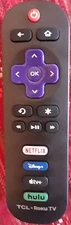 Tcl Roku Tv remote 21001-000012 65s435 75s435 55s435 netflix disney Apple Hulu