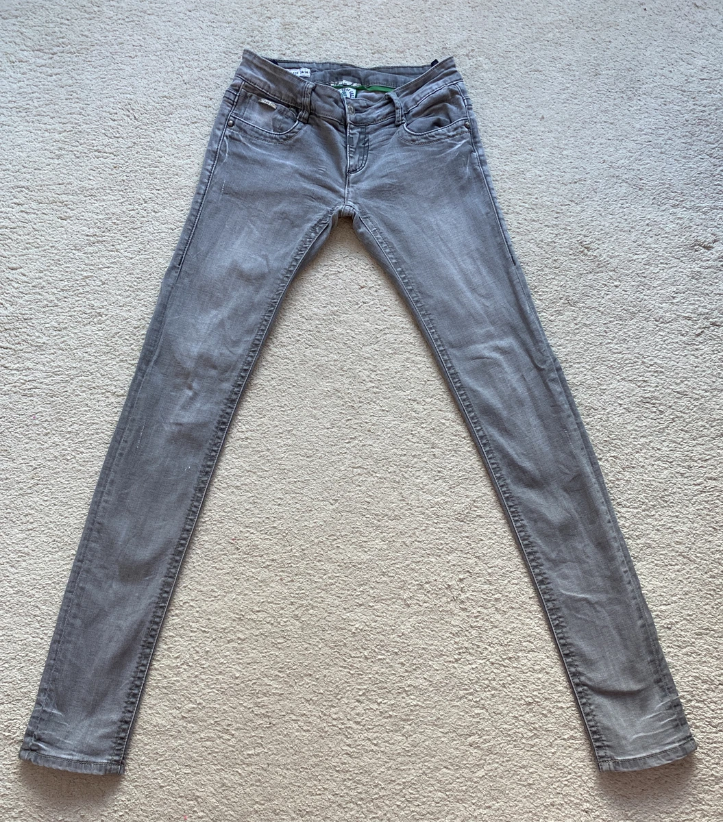 Lady Gaga Womens W25 L33 Jeans Odue Gallery Skinny Gray Light Distress |  eBay