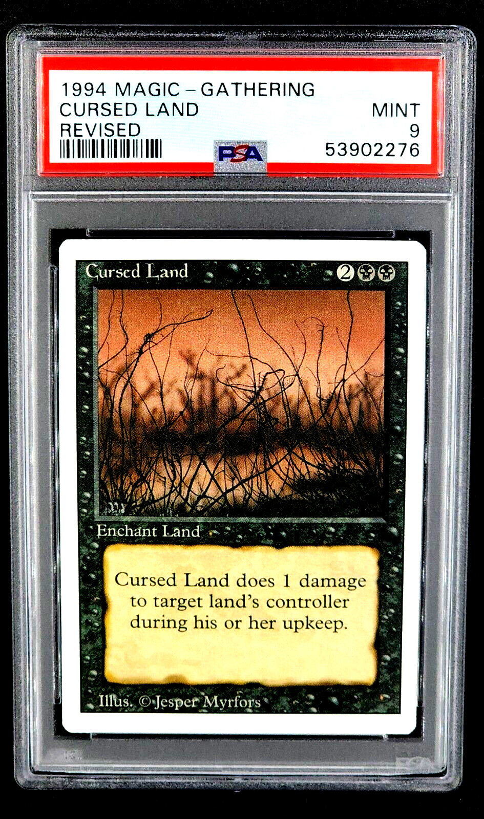 1994 MtG Magic the Gathering Revised Cursed Land Uncommon PSA 9  *Only 5 Higher*