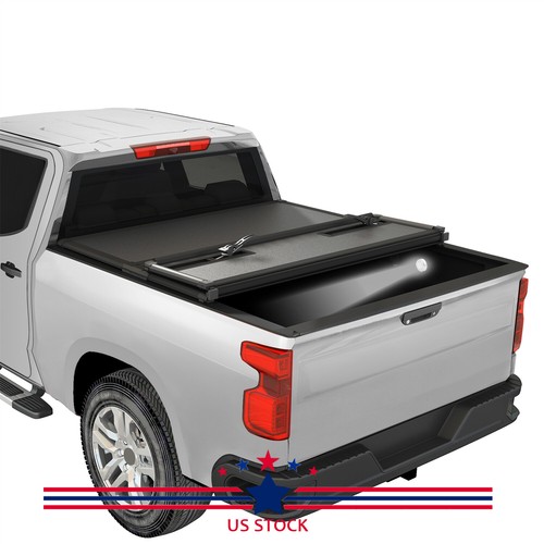 6FT Tri-Fold Hard Bed Tonneau Cover For 2015-2024 Chevrolet Colorado GMC Canyon - Picture 8 of 11
