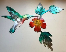 Hummingbird with Tropical Floral Branch