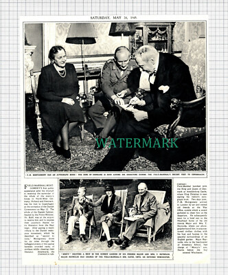 X1116) Field Marshal Montgomery Major & Mrs T Reynolds Hindhead Amesbury - 1945