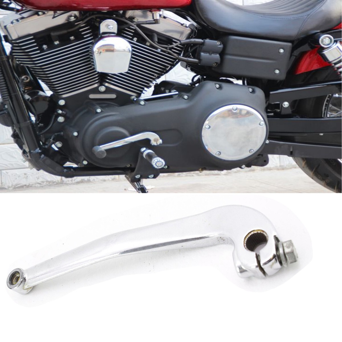 Chrome Shift Shifter Lever For Harley Softail Dyna FXD Low