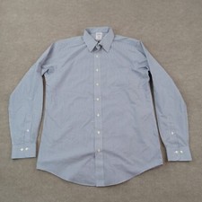 Brooks Brothers Shirt Mens 16-6/7 White Blue Striped Button Up Regent Fit Office