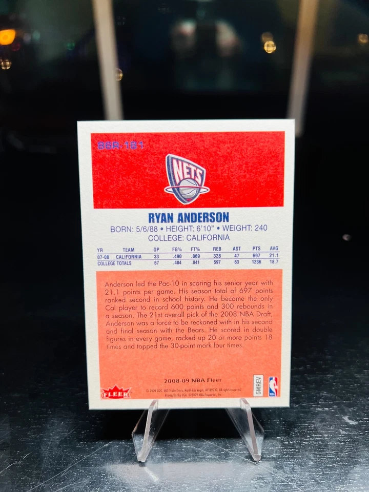 Fleer #86R-181 2008 Ryan Anderson novato Foto 2 de 2