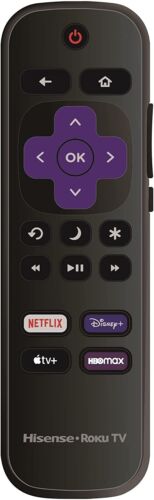 Original Hisense Roku TV Remote Control Netflix/Disney Plus/Apple TV+/HBO Max - Picture 1 of 8
