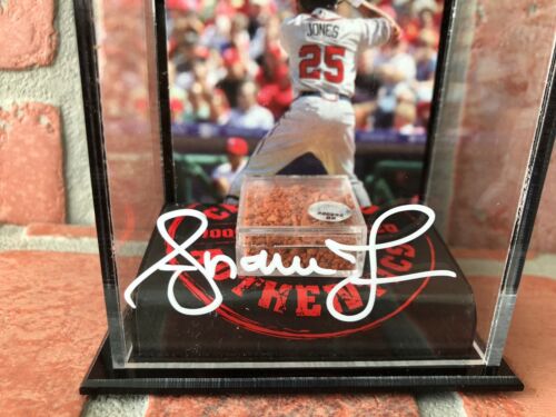 Andruw Jones autographed signed authentic dirt stand MLB Atlanta Braves PSA COA - Picture 2 of 2