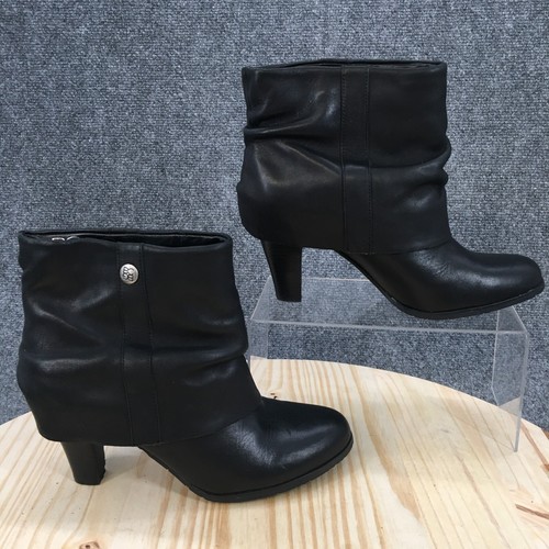 BCBG Boots Womens 8B Black Cinelia Fold 