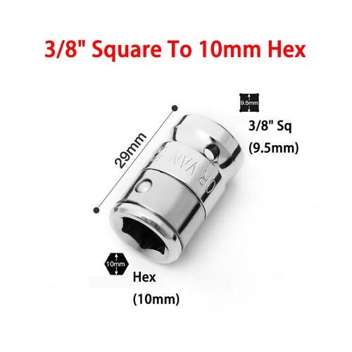 1/4" 3/8" 1/2" Square Drive To 1/4" / 8mm (5/16") /10mm Hex Bit Holder Adapter - Picture 12 of 14