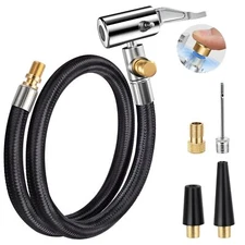 21'' Quick Air Release Extention Hose Tire Valve Extension Tube w/Presta Valv...