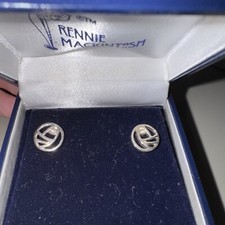 Carrick CJL 925 Sterling Silver Glasgow Rose Mackintosh Stud Earrings