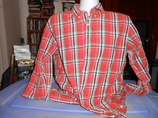 J.CREW Striped Red Blue Designer Longsleeve Dress Shirt L Large J Crew