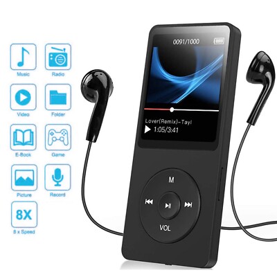 Support 128GB Bluetooth MP4/MP3 Lossless Music Player FM Radio Recorder Sport n0