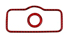 Red Real Carbon Fiber Headlight Adjust Frame Trim Fits 20-25 X247 GLB250 GLB35