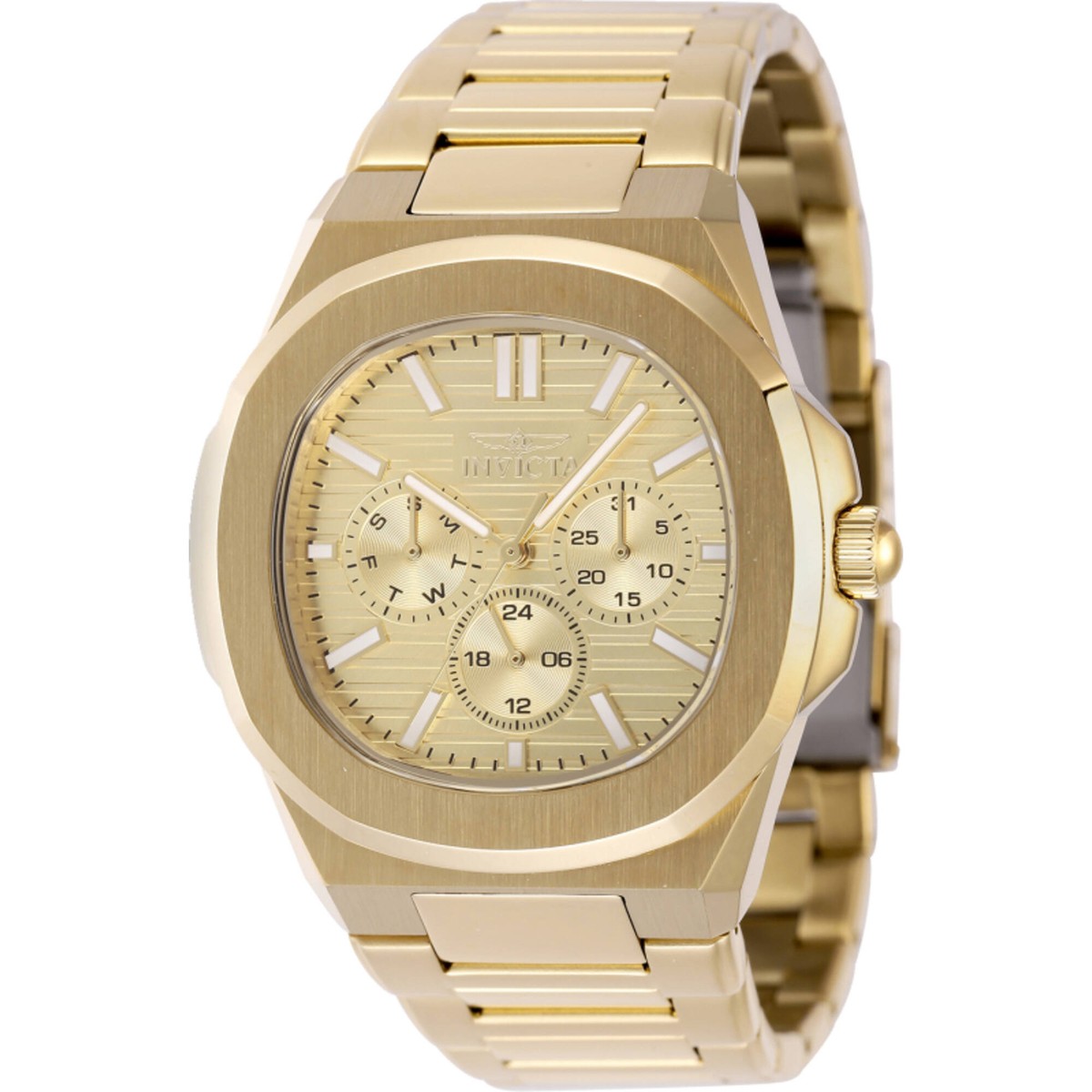 Invicta Men's Watch Speedway Quartz Day-Date Gold Tone Dial
