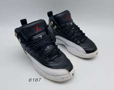 Nike Air Jordan 12 Retro GS Boy's Size 4Y Sneakers Black White