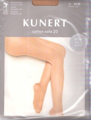 Kunert - COTTON SOLE 20 - Strumpfhose Gr. 44-46 schwarz, cashmere, crystal, tein