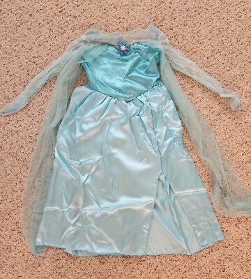 Disney FROZEN Elsa Costume in Blue Medium 7-8 Girls Halloween Dress Up