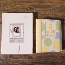 Babies LOT 2 Frame Christian Baptism Album Pictures Giraffe Pink Girl Gift ST34