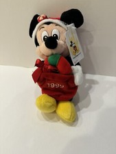 Disney World Mickey Mouse Limited Edition Holiday 1999 Bean Bag with Tags