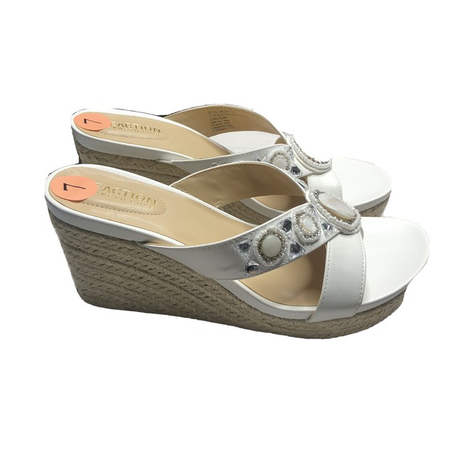 ebay white wedge sandals