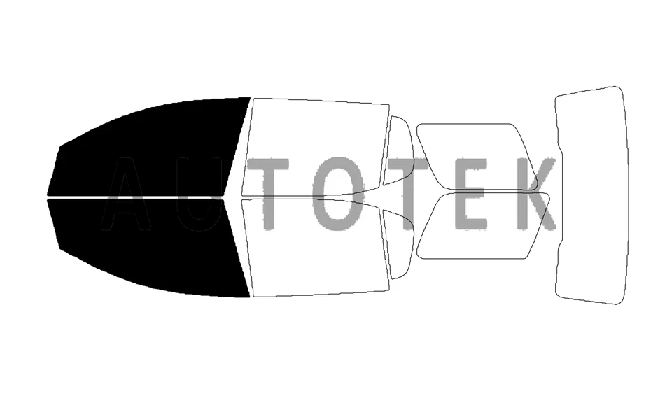 PreCut Film Front Two Door Windows Any Tint Shade For GMC Acadia 2017-2023 - Image 2 of 4
