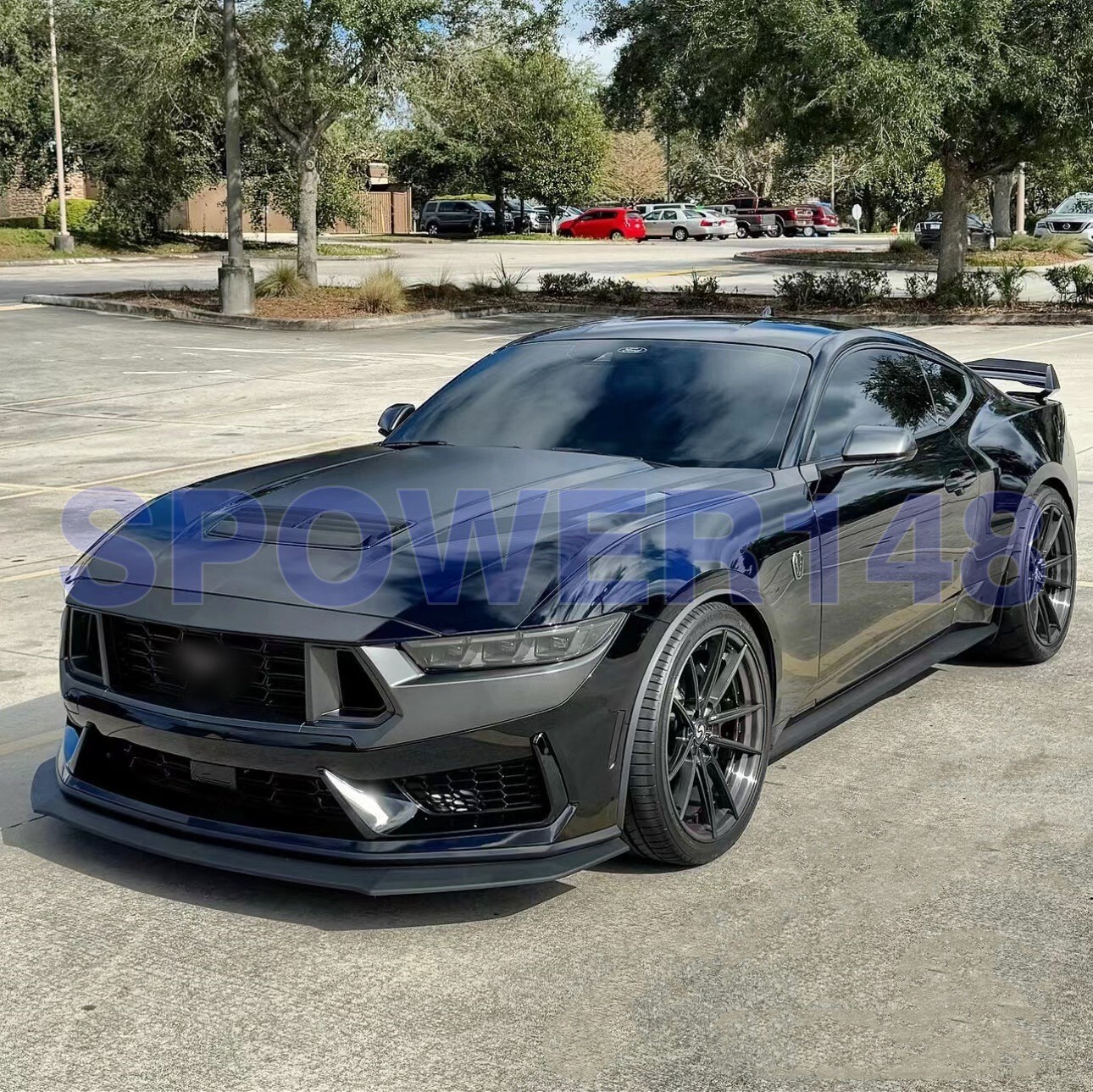 Fits 2024-2026 Ford Mustang Glossy Black Rear Trunk Spoiler Wing Wickerbill Flap