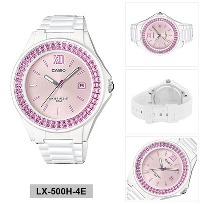 Casio Standard Ladies Analog Casual White Band LX-500H-4E 4549526108310 |  eBay