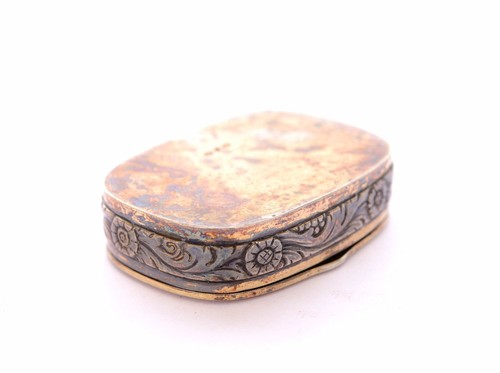 Tabatière à pilules européenne argent sterling doré émail rose guilloché 925 années 1900 - Photo 9 sur 9