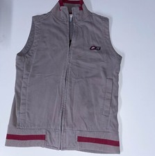 Vintage Nike cream Fleece Gilet sleeveless full zip up small jacket SKU 3502