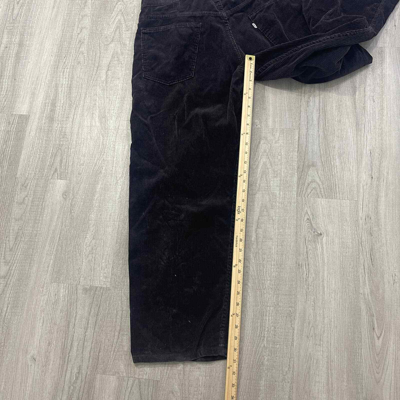 VINTAGE 1997 Levi's Corduroy Cargo Pants Size 38x30 Mens Black 1990s