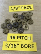 BOSTON GEAR BRASS G-136 SPUR GEAR 48 PITCH 24 TEETH OLDER AND DARKER IN COLOR