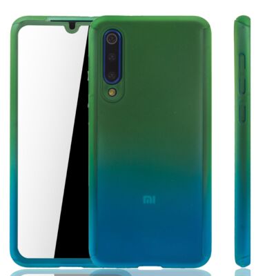 Handyhülle Schutz Case für Xiaomi Mi 9 SE Full Cover Displayschutz Bumper Blau