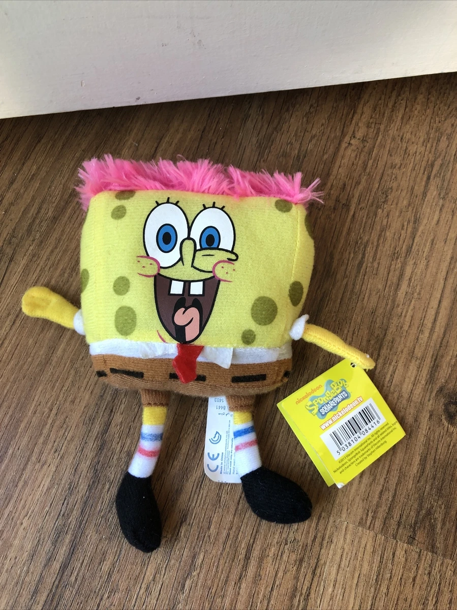 NICKELODEON Peluche SpongeBob Gerrit 18 Cm Rosa - Morbido Pupazzo Ufficiale