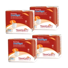 Tranquility Premium OverNight Adult Underwear Large 44''-54'' -64/Case