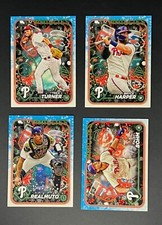 2024 Topps Holiday Baseball BRYCE HARPER TREA TURNER BOHM REALMUTO Phillies Base