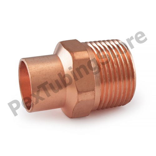 3/4" C x 1" Male NPT Threaded Copper Adapter